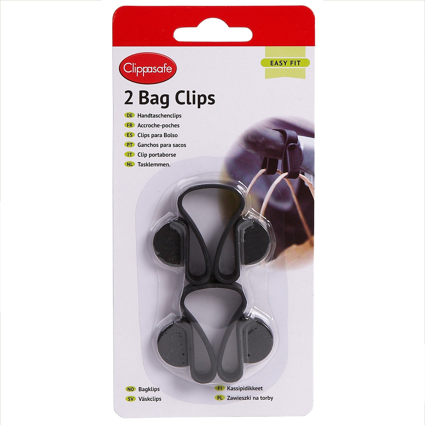 Clippasafe Stroller Bag Clips 2 Pack