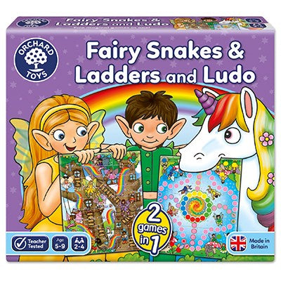Orchard Toys Fairy Snakes And Ladders And Ludo