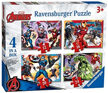 Marvel Avengers 4 In A Box Jigsaw Puzzle