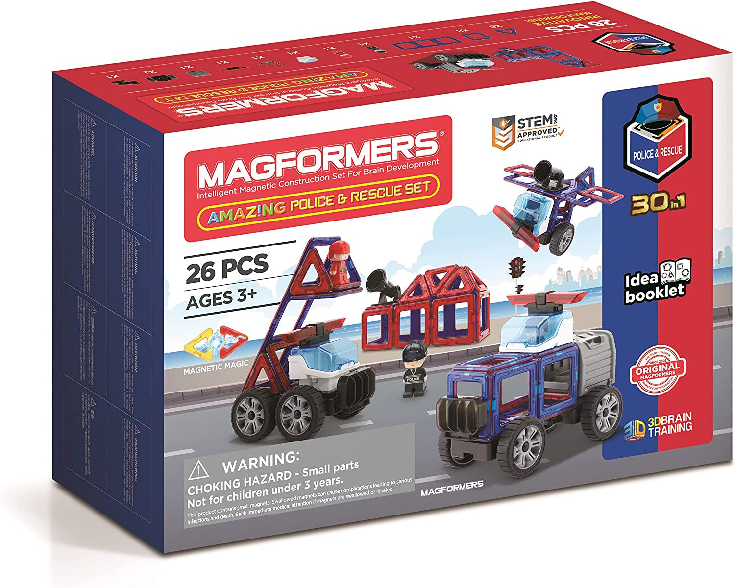 Magformers Police And Rescue 26pc Construction Playset