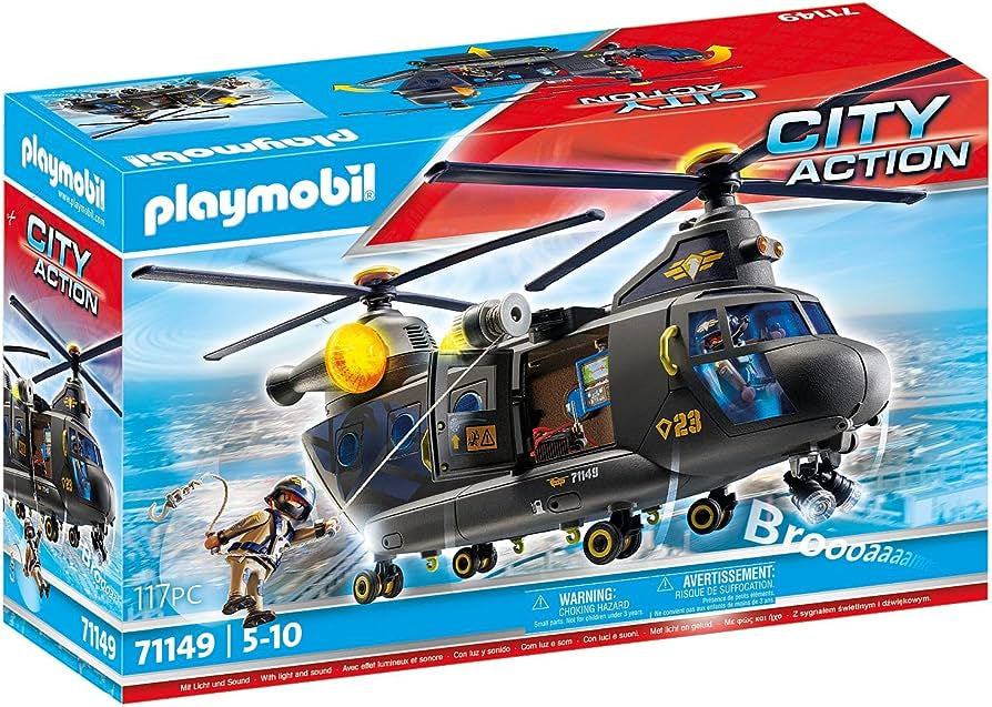 Playmobil Tactical Unit Rescue Aircraft Playset 117pc