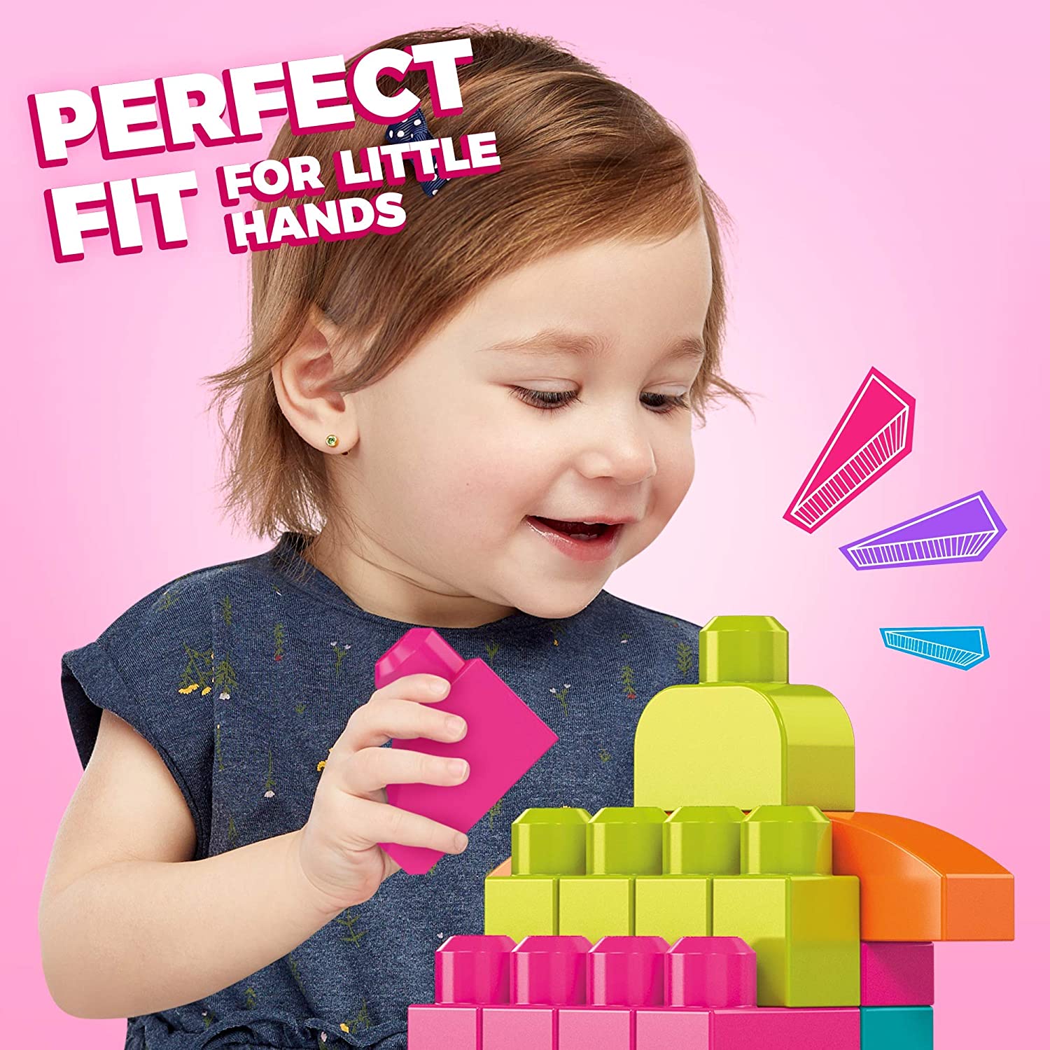 Mega Bloks Big Building Bag60pc Pink