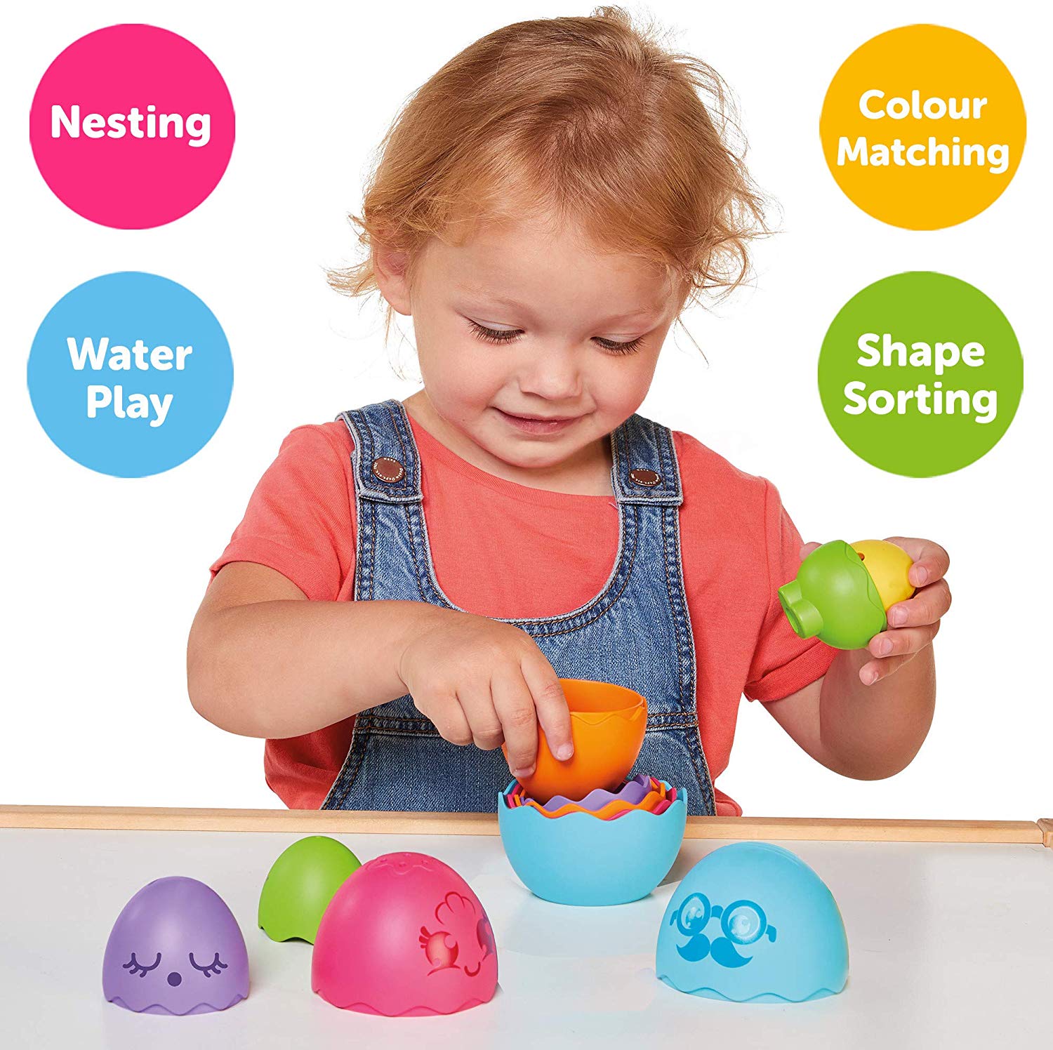 Tomy Toomies Hide And Squeak Nesting eggs