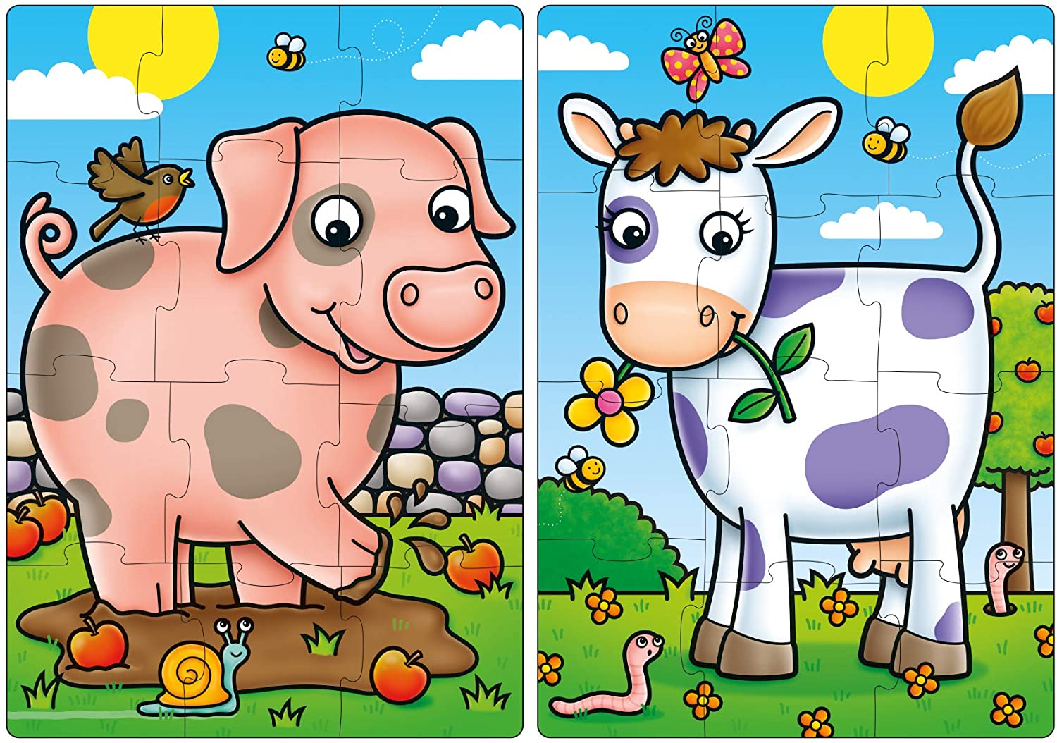 Orchard Toys First Farm Friends 2 x 12pc Puzzles