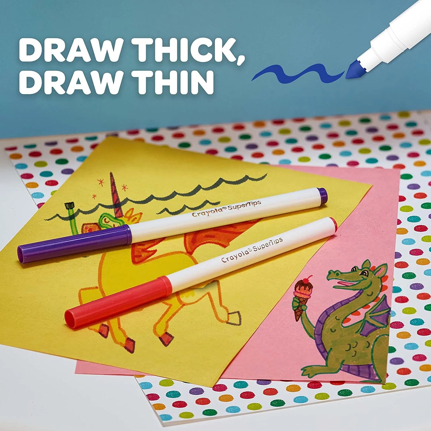 Crayola Super Tips Washable Colouring Markers 24pk