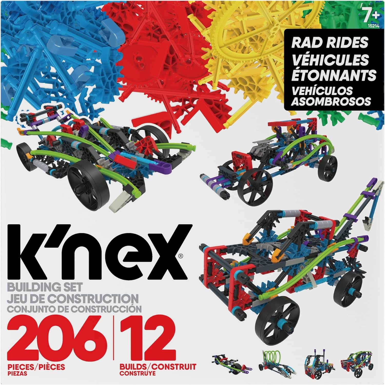 Knex Rad Rides 12 Build 206pc Construction Set
