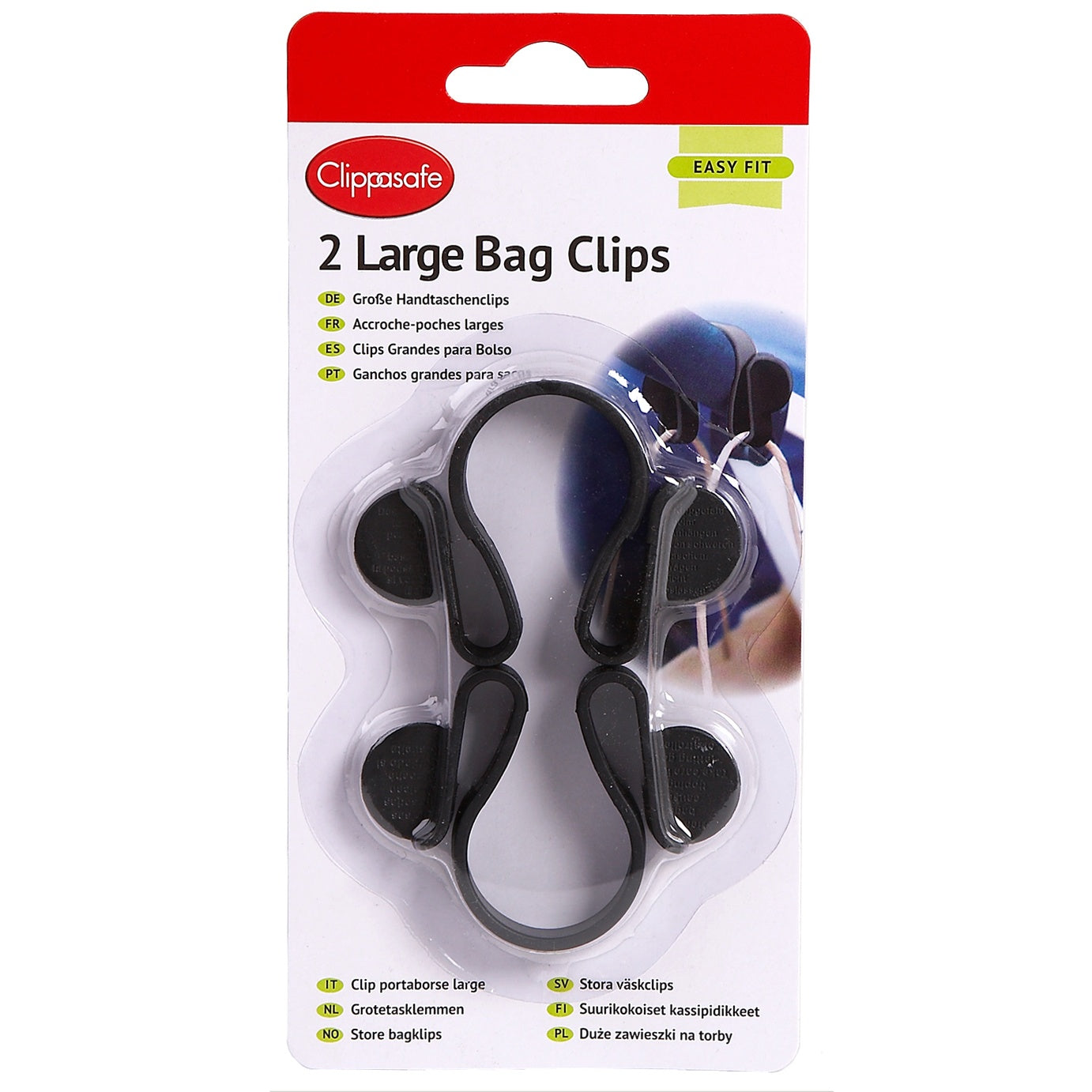 Stroller bag outlet clip