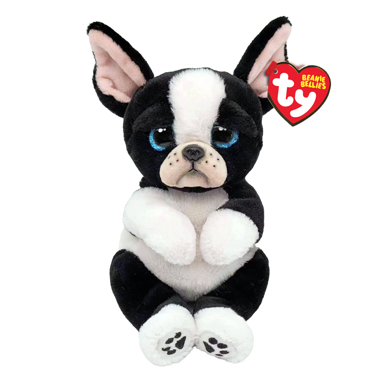 TY Tink Black And White Dog Beanie Bellie Soft Toy Small