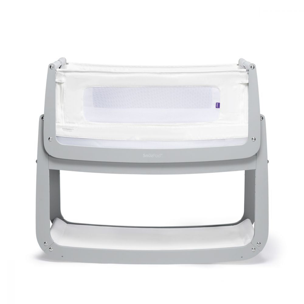 SnuzPod4 Bedside Crib Bundle Deal Dove Grey Inc. Sheets, Protector And Pocket