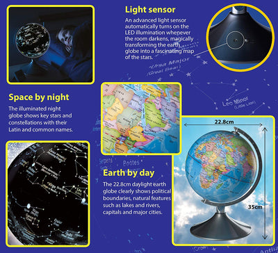 Brainstorm 2 in 1 Globe Earth & Constellations