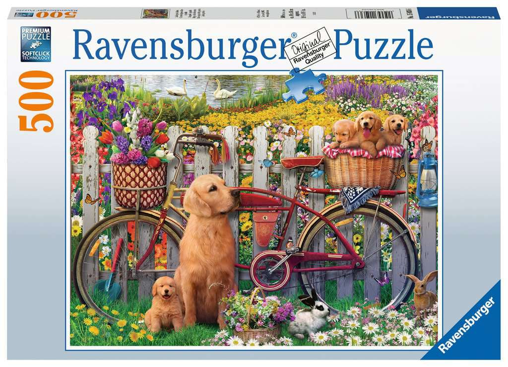 Ravensburger Cute Dogs In The Garden 500pc Jigsaw Puzzle