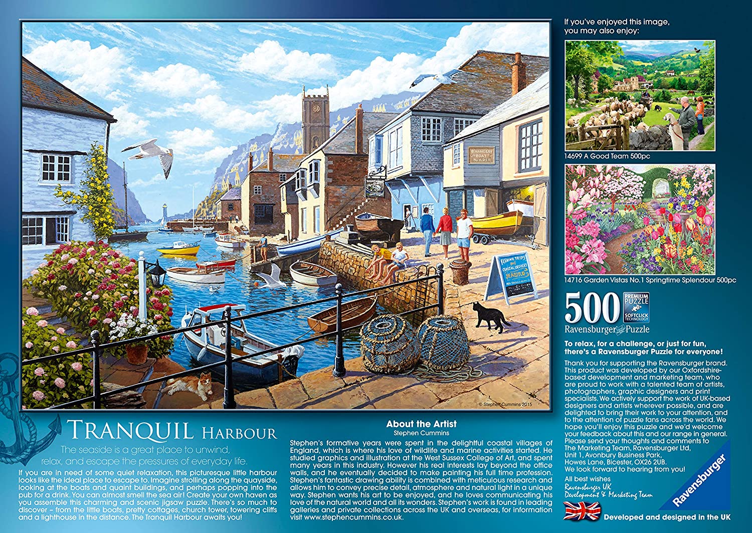 Ravensburger Tranquil Harbour 500pc Jigsaw Puzzle