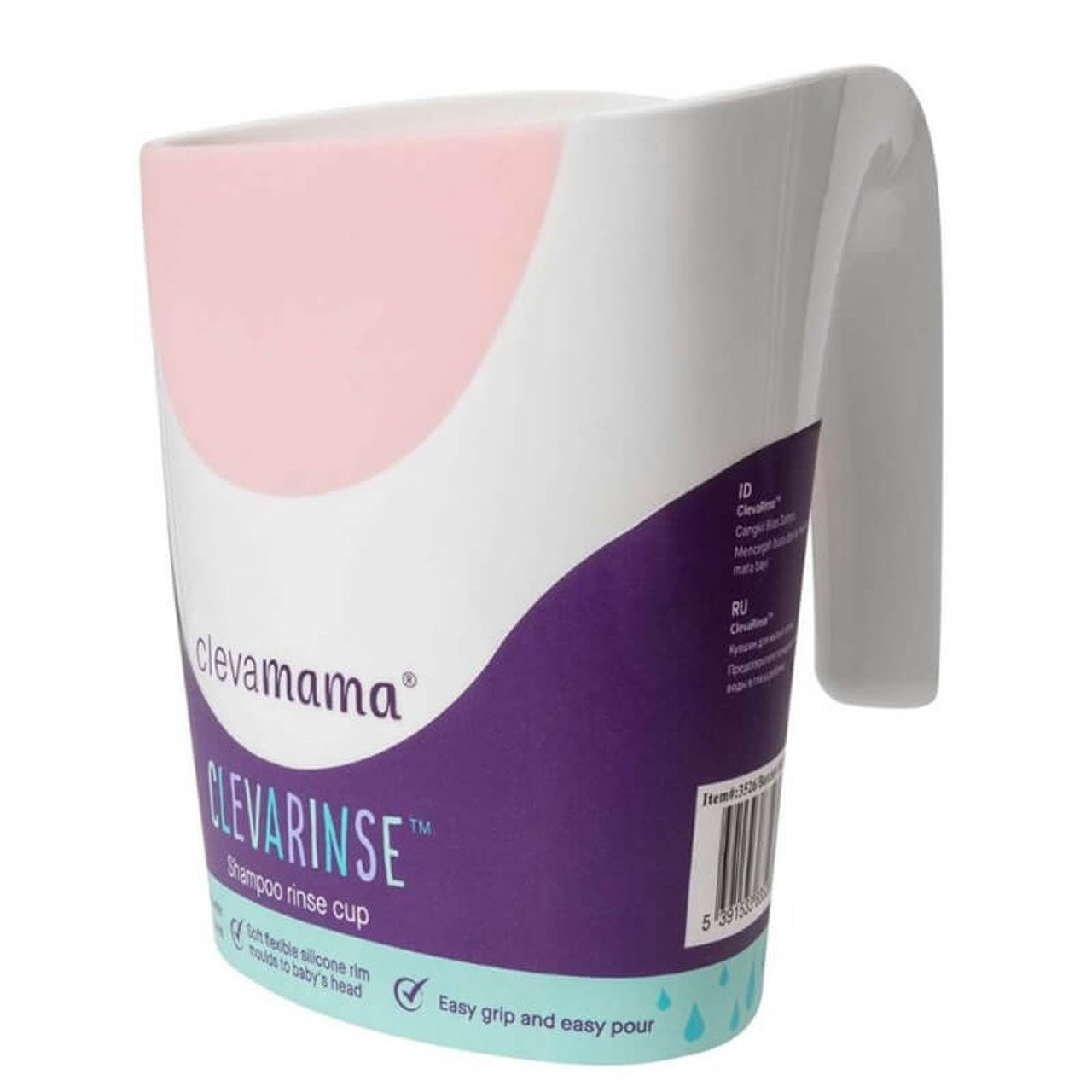 Clevamama ClevaRinse Shampoo Rinse Cup 500ml Pink