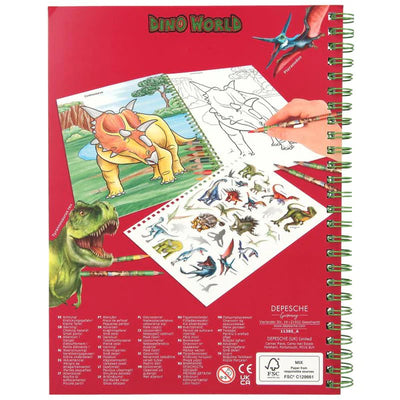 Dino World Colouring Book With Colouring Pencils