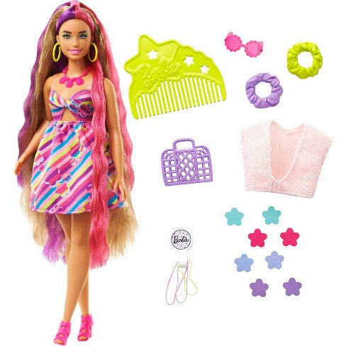Barbie Totally Hair Flower Doll And Accessories