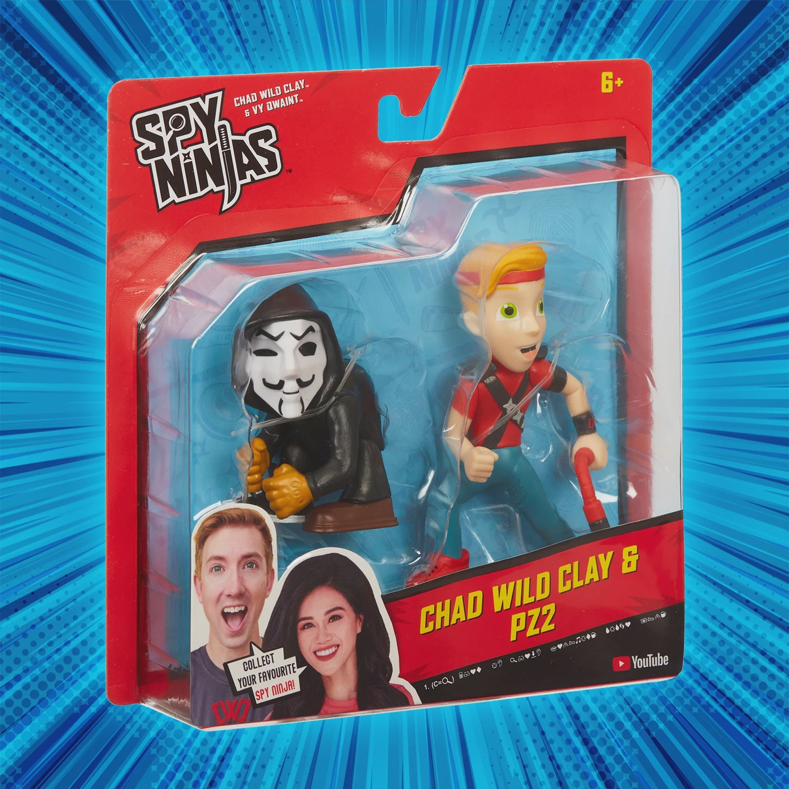 Spy Ninjas 2 Figure Pack Chad Wild Clay And PZ2
