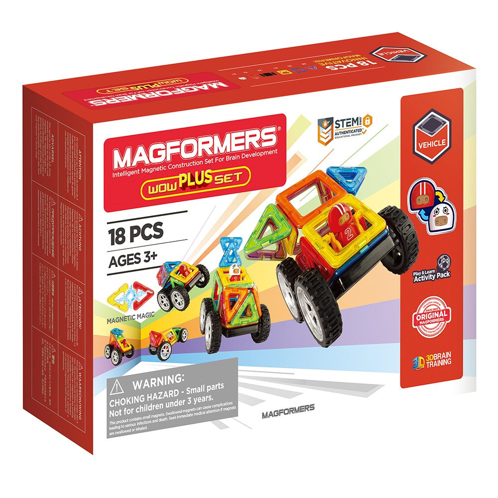 Magformers Wow Plus 18pc Construction Playset