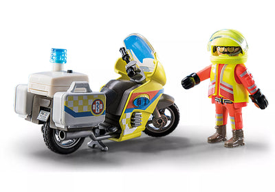 Playmobil City Life 71205 Rescue Motorcycle With Flashing Light