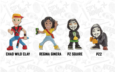 Spy Ninjas 4 Figure Pack PZ2 Chad Regina And PZ Squire