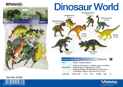 Dinosaur World 8pc Dinosaur Set