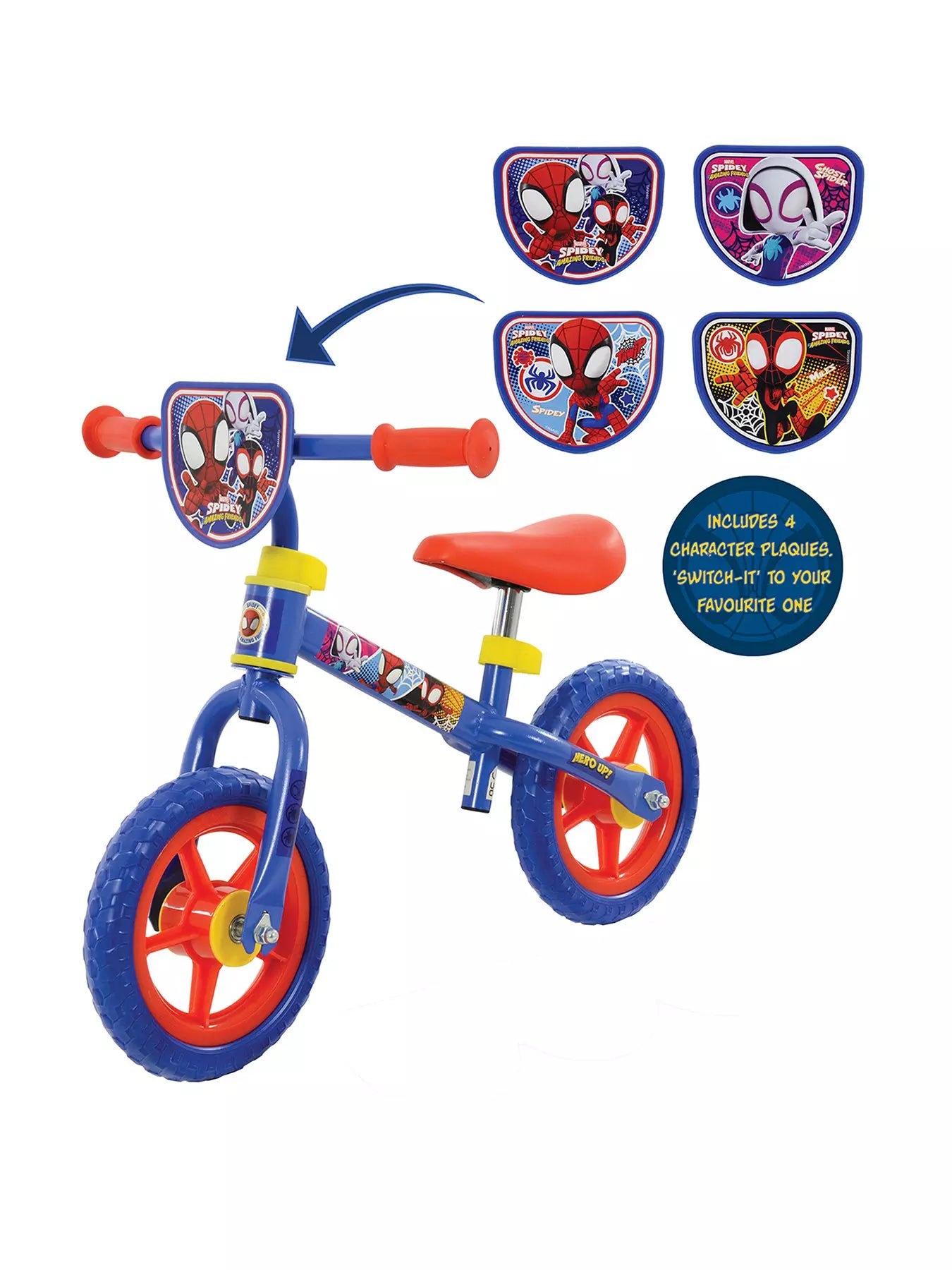 SpiderMan Spidey And His Amazing Friends 10" 2 In 1 Training Bike