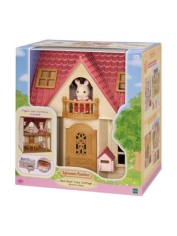 Sylvanian Families Red Roof Cosy Cottage Starter Home With Starter Set With Furniture