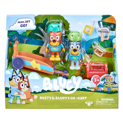 Bluey Rusty And Bluey's Go Kart Vehicle And Figure Set