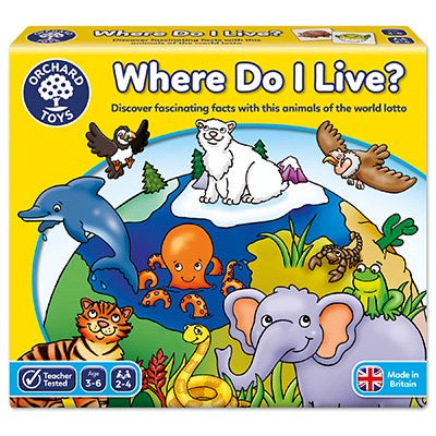 Orchard Toys Where Do I Live Animal Facts Game