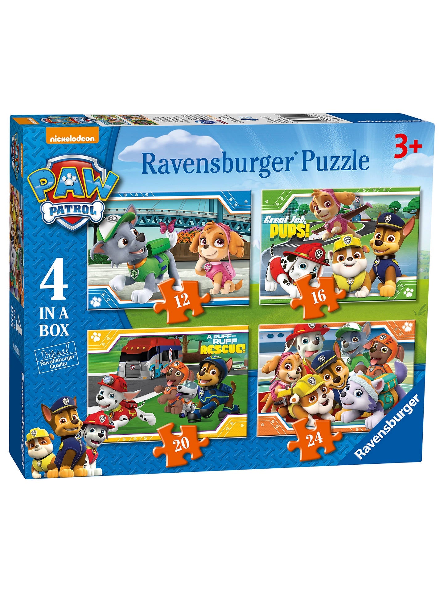 Paw Patrol 4 In a box Jigsaw Puzzle