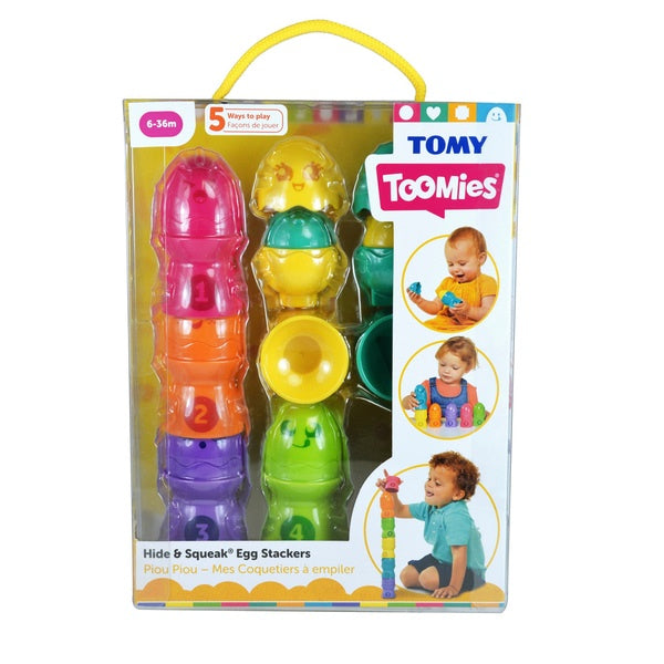 Tomy Toomies Hide And Squeak Egg Stackers