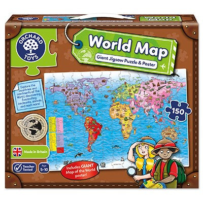 Orchard Toys World Map Giant Jigsaw Puzzle And Poster