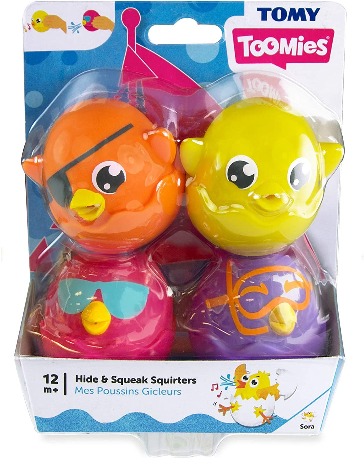 Tomy Toomies Hide And Squeak Squirters Bath Toy