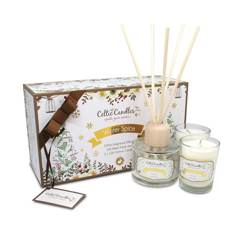Celtic Candles Winter Spice Gift Box Set