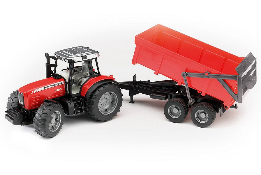 Bruder Massey Ferguson 7480 Tractor And Trailer 1:16