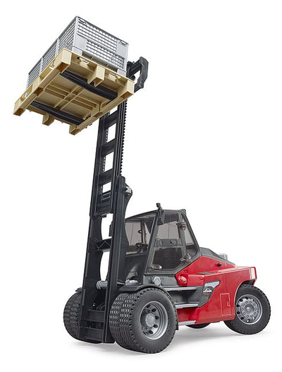 Bruder Linde HT160 Forklift With Pallet And 3 Containers