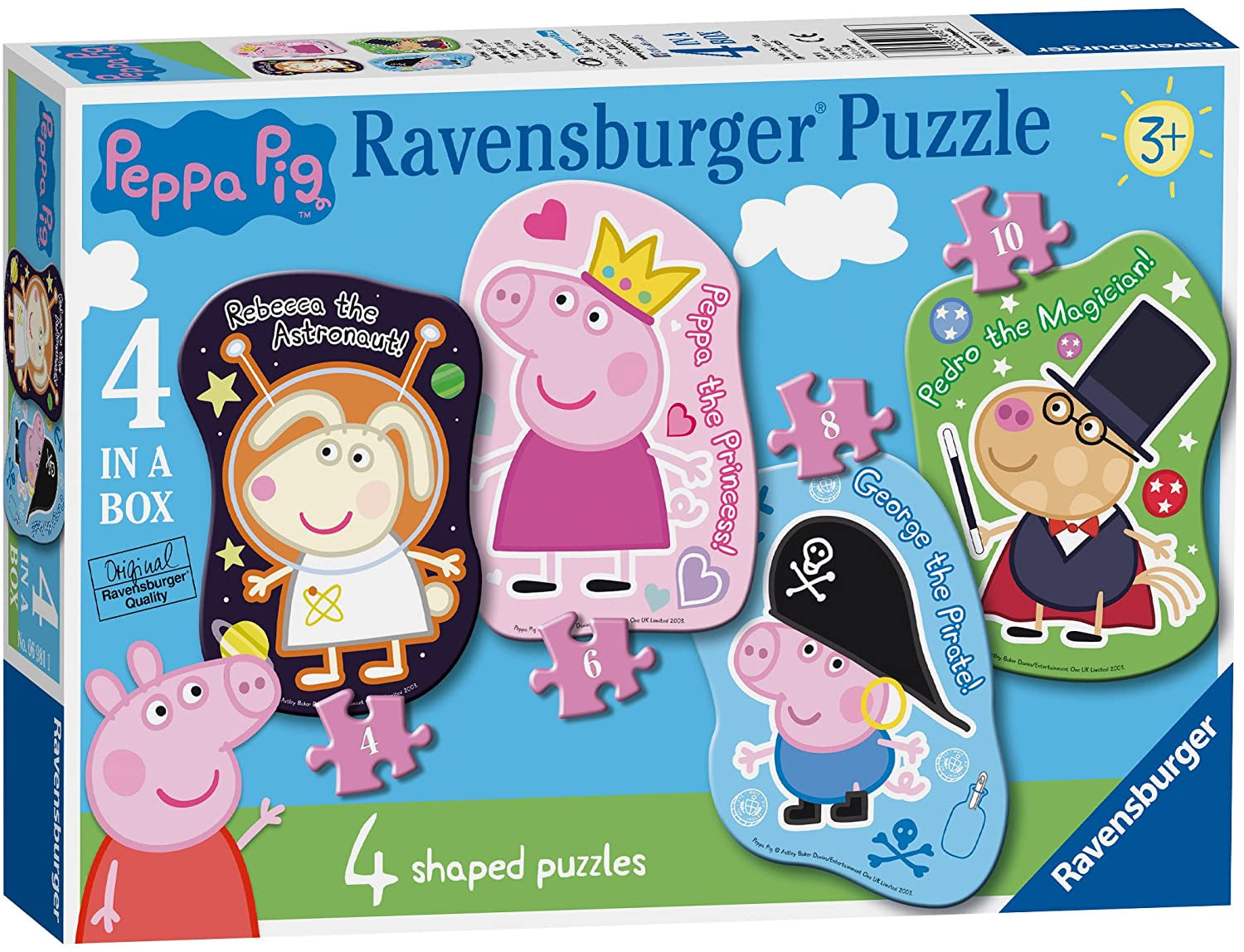 Peppa Pig 4 Shaped Jigsaw Puzzles