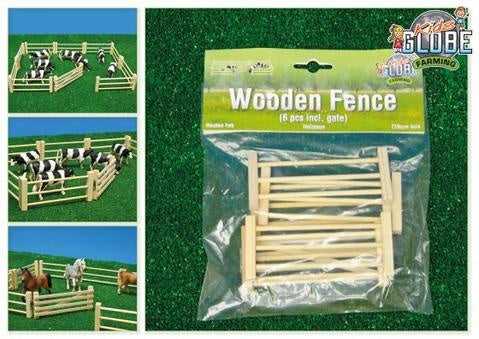Kids Globe Farm Wooden Fencing 6 Pack 1:32
