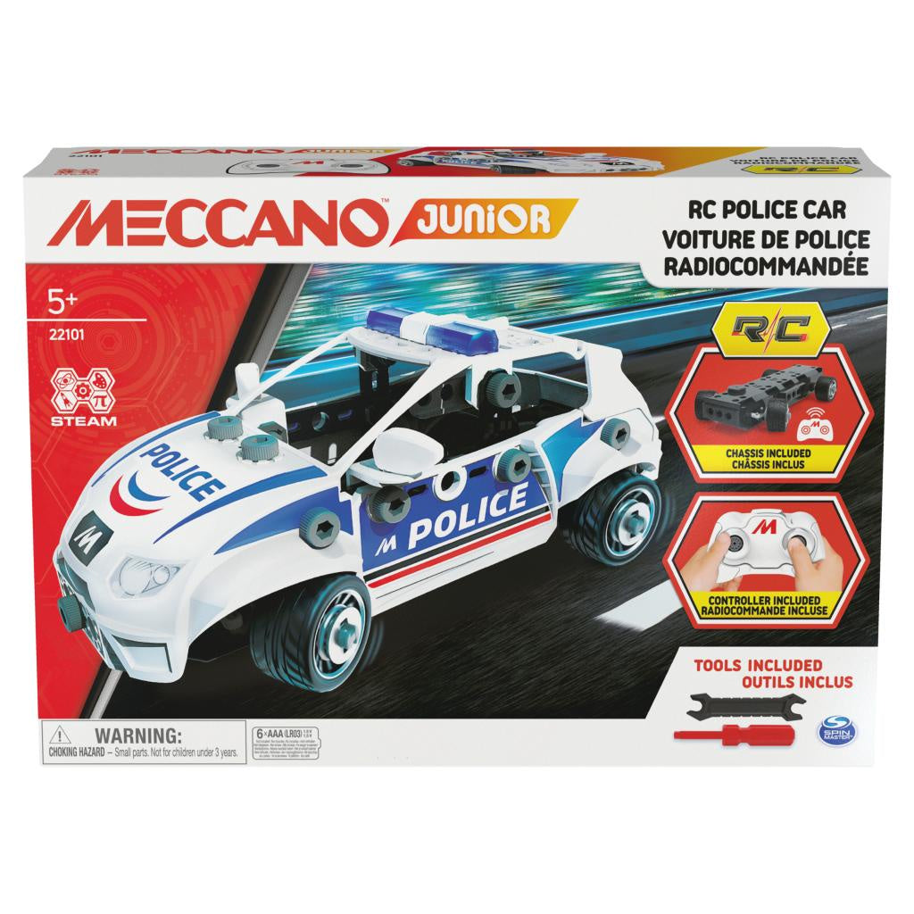 Meccano Junior Remote Control Police Car Construction Set