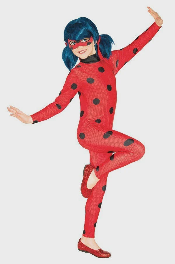 Miraculous Ladybug Jumpsuit Costume With Eye Mask 3-4 Years
