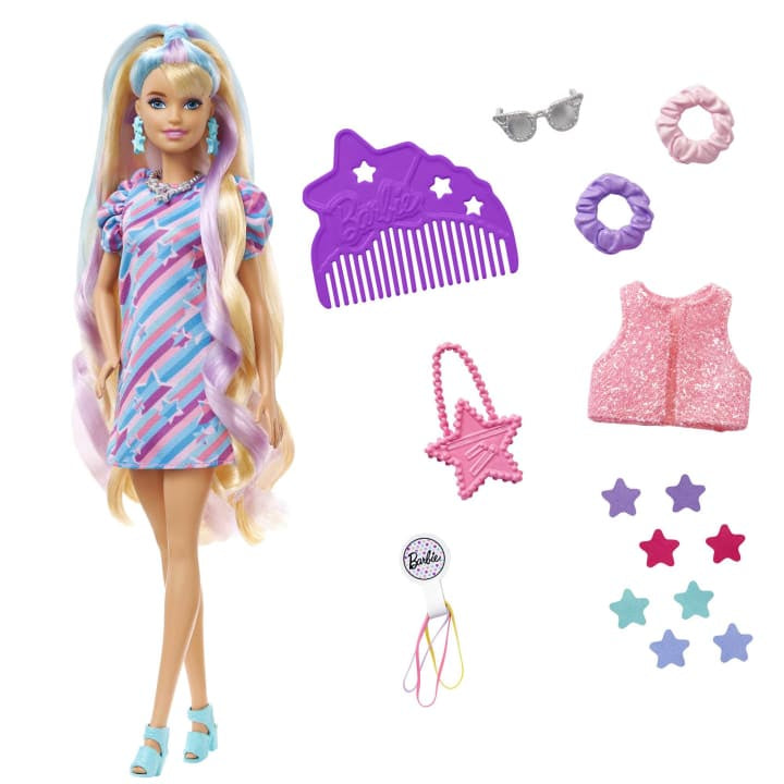 Barbie Totally Hair Star Doll And Accessories