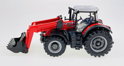 Burago Massey Ferguson 8740S Tractor With Front Loader 1:50