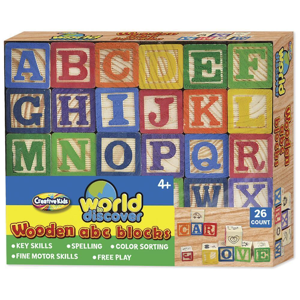 Children's abc wooden blocks on sale