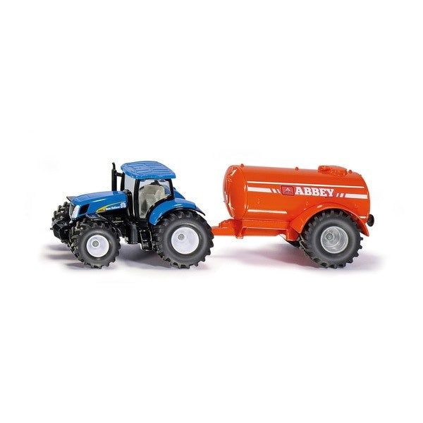 Siku New Holland Tractor With Single Axle Abbey Tanker 1:50