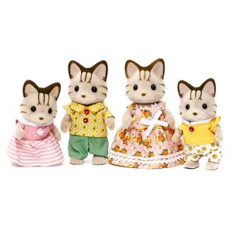Sylvanian Families Striped Cat Family
