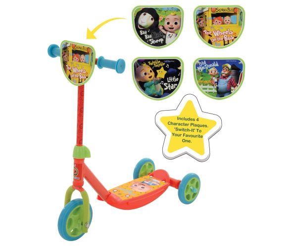 CoCoMelon Switch It Multi Character Tri Scooter