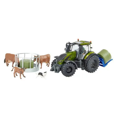 Britains Valtra TZ45 Metallic Green Tractor With Accessories 1:32