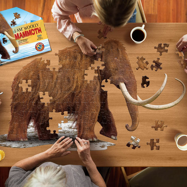 I am Woolly Mammoth 100pc Animal Shaped Jigsaw Puzzle
